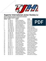 SIJHL Schedule 2012-13 Composite Schedule