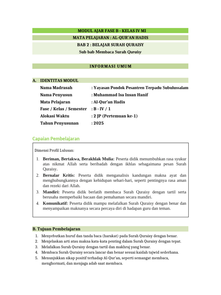 Contoh modul | PDF
