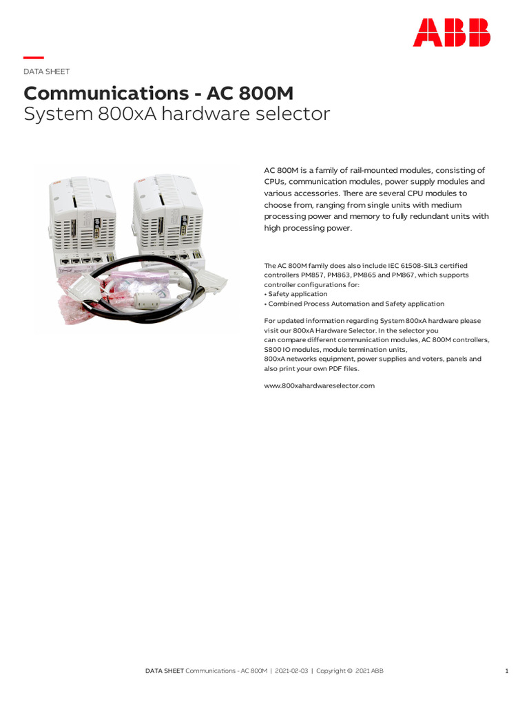 800xA Outline - Communications - AC 800M | PDF | Bit Rate ...