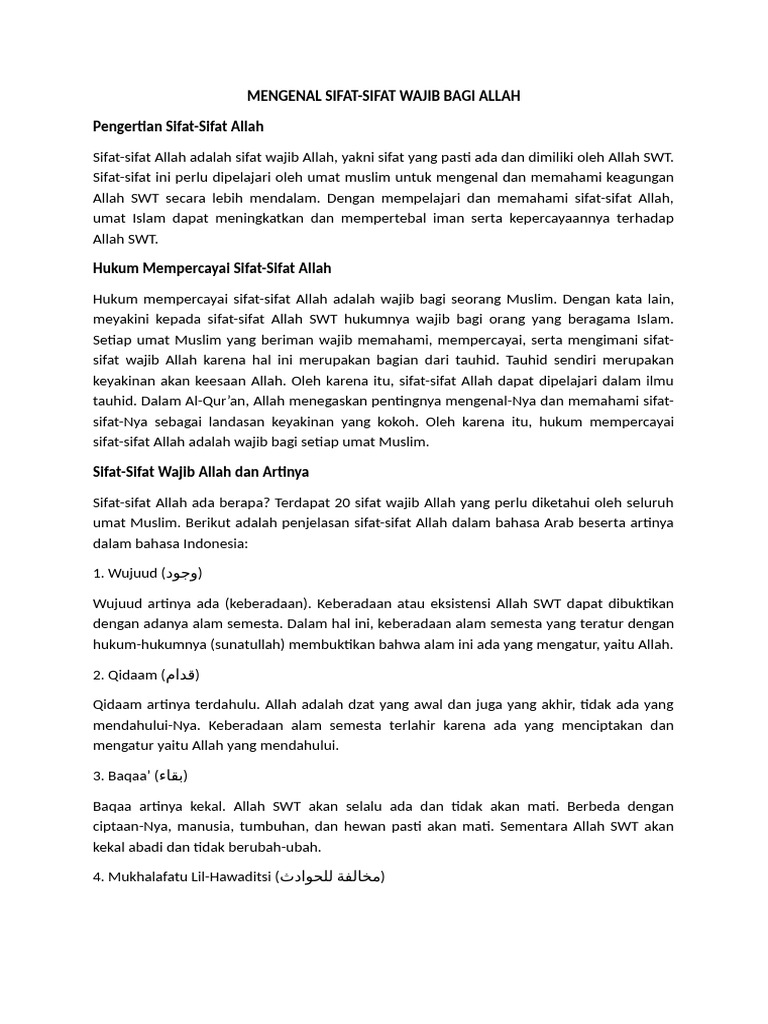 Mengenal Sifat | PDF