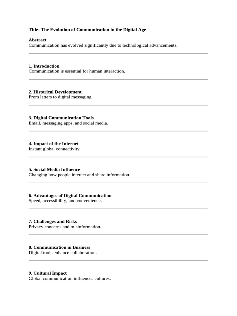 The Evolution of Communication in the Digital Age | PDF