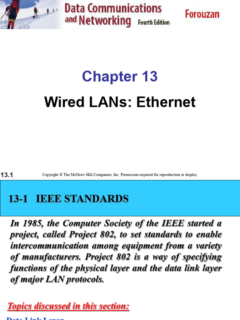 Ch13 - Wired LANs Ethernet | PDF | Ethernet | Physical Layer Protocols