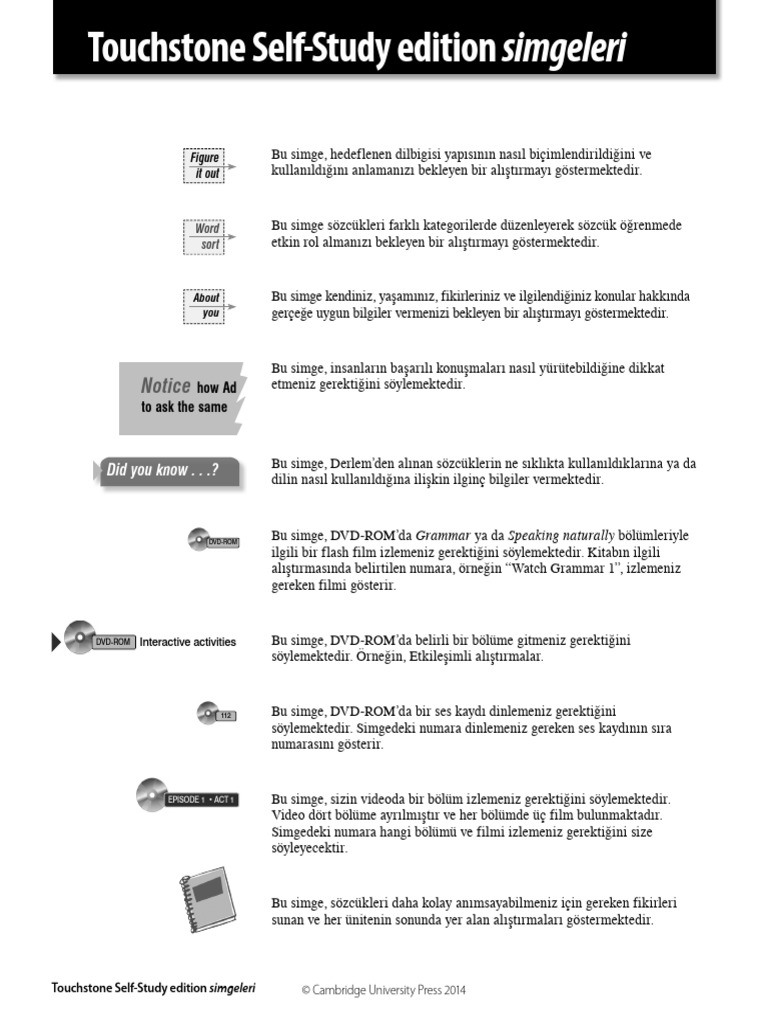 Touchstone 1 Icons | PDF