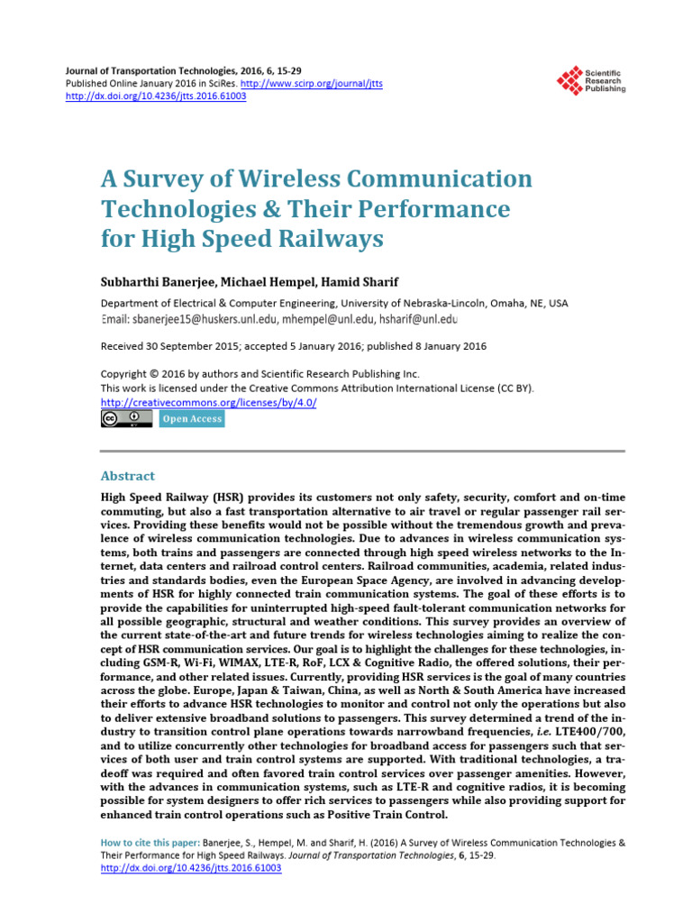 A Survey of Wireless Communication Technologies Their 2rawsu044y | PDF ...