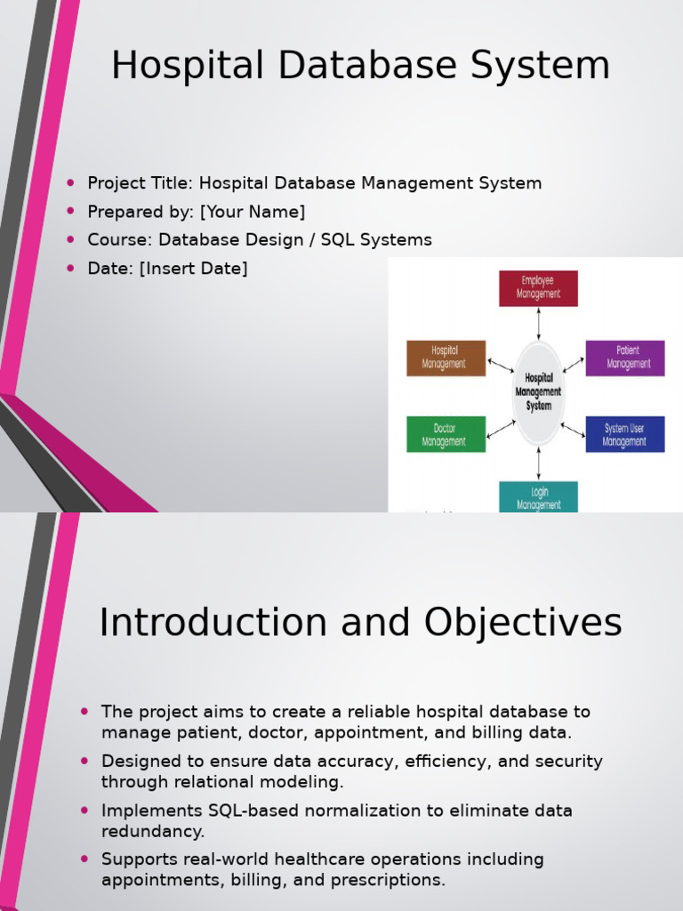 Hospital Database System Presentation | PDF | Databases | Information ...