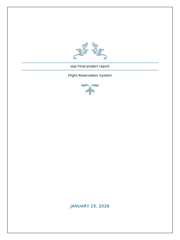 Oop Final Project Report | PDF | Object Oriented Programming | Computer ...