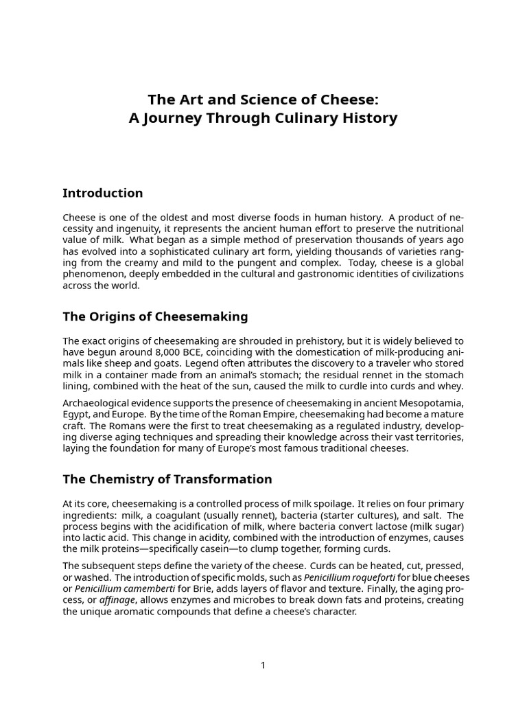 The Art and Science of Cheese | PDF | Cheese | Cheesemaking