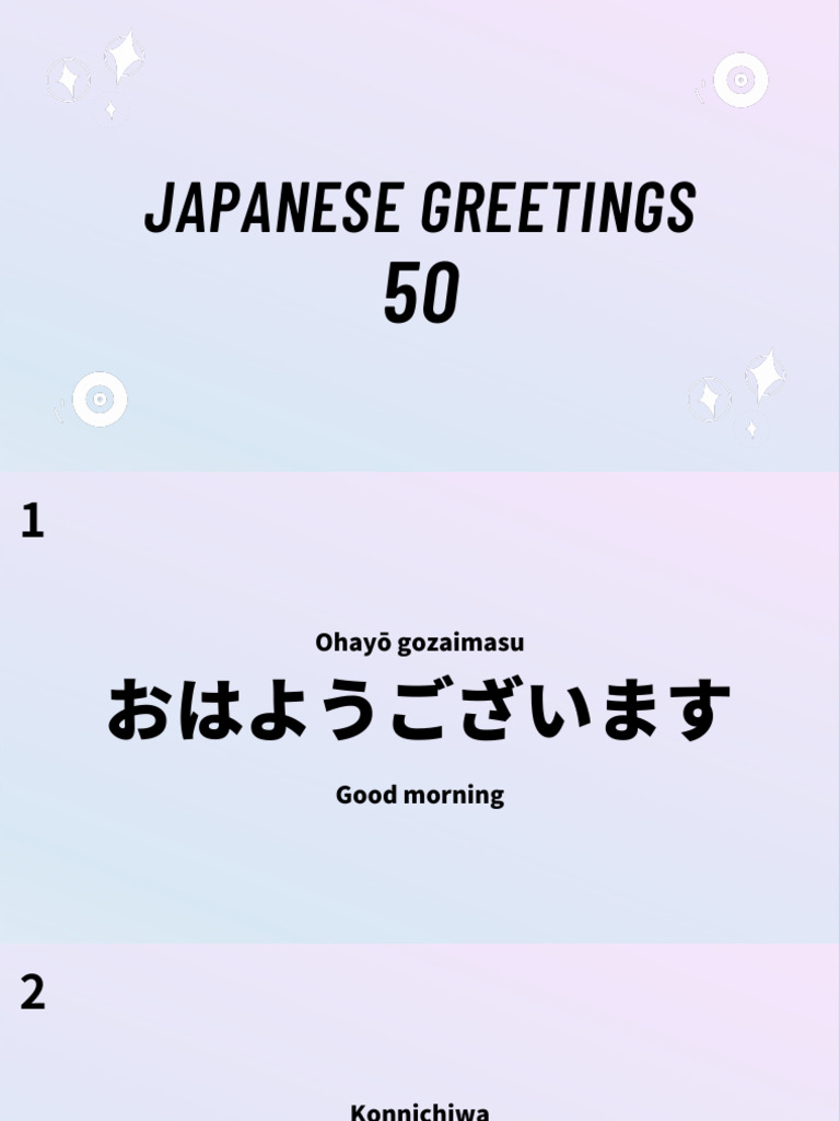 Japanese Greetings 50 | PDF
