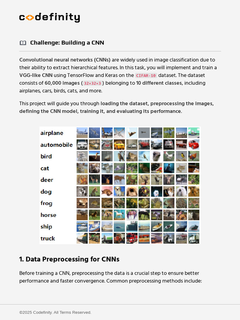 Computer Vision Essentials Convolutional Neural Networks Challenge ...