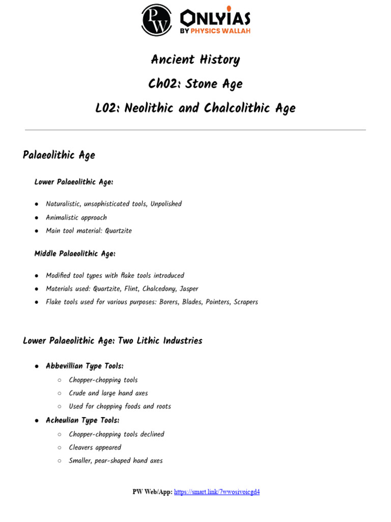 Stone Age 02 _ Daily Class Notes | PDF | Paleolithic | Holocene