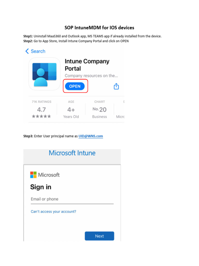 Intune Sop -Ios | PDF
