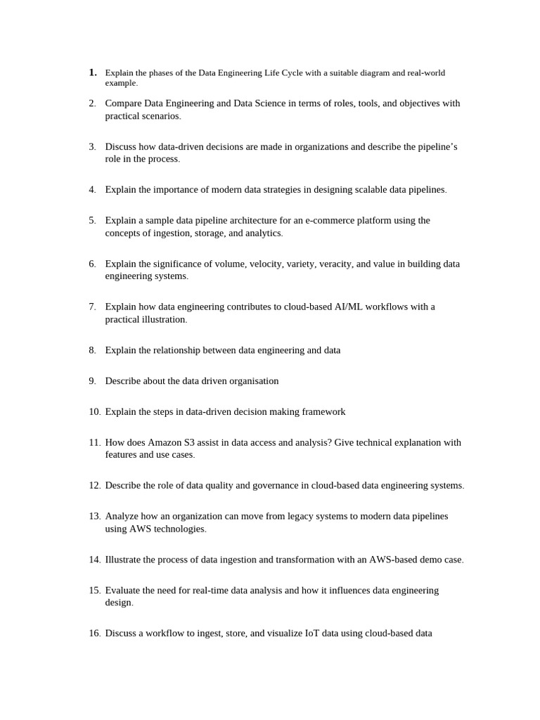 Unit 1 & 2 Important Questions | PDF | Cloud Computing | Analytics