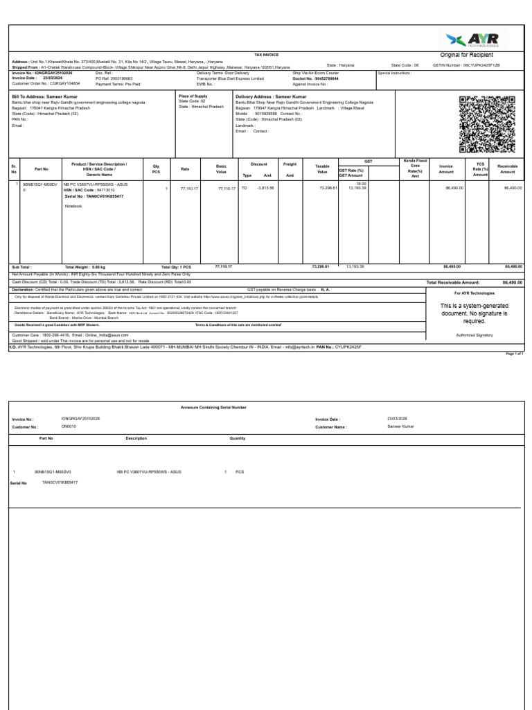 IONGRGAY25102026_727759 | PDF | Invoice | Taxes