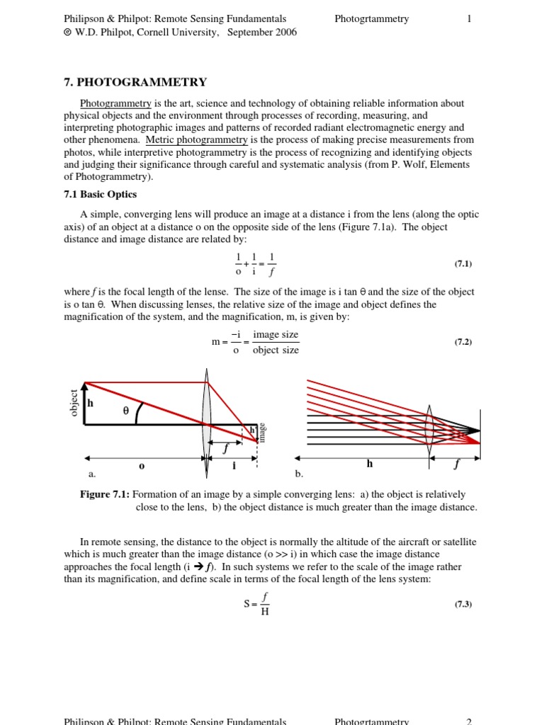 Mono 07 Photogrammetry PDF Lens (Optics) Optical Resolution