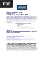 Vaccines - The Week in Review - 11 August 2012