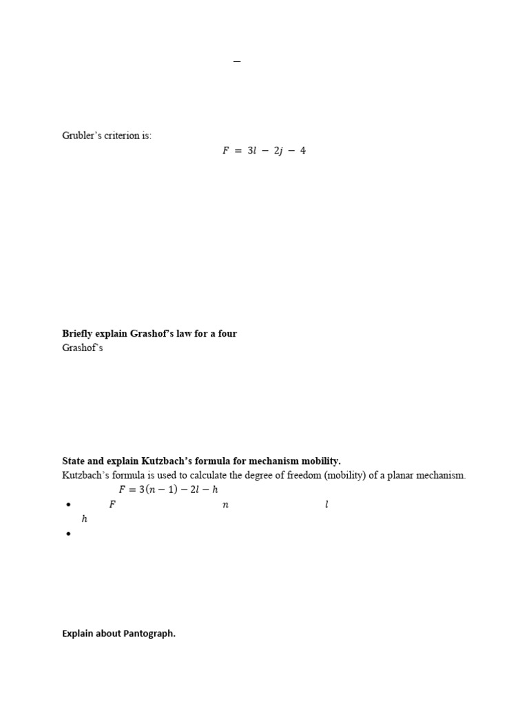 TOM -Two Marks - Important Questions | PDF | Gear | Acceleration