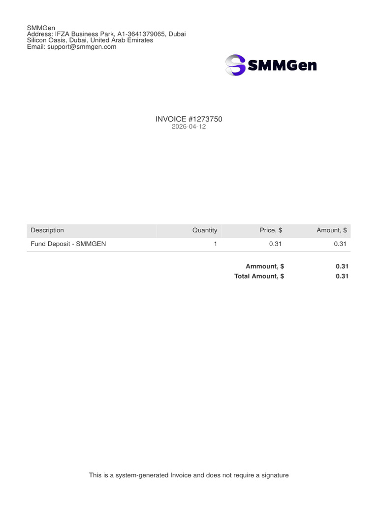 Invoice 1273750 | PDF