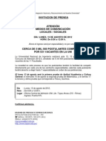 Concurso de Admisión UNI 2012-2 el ingreso será por especialidad y no por canales 