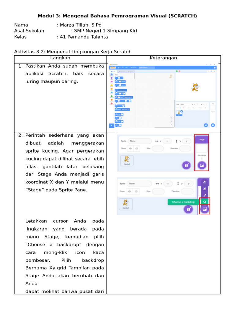 Tugas 4.3 - Mengenal Bahasa Pemrograman Visual (Sctratch) | PDF