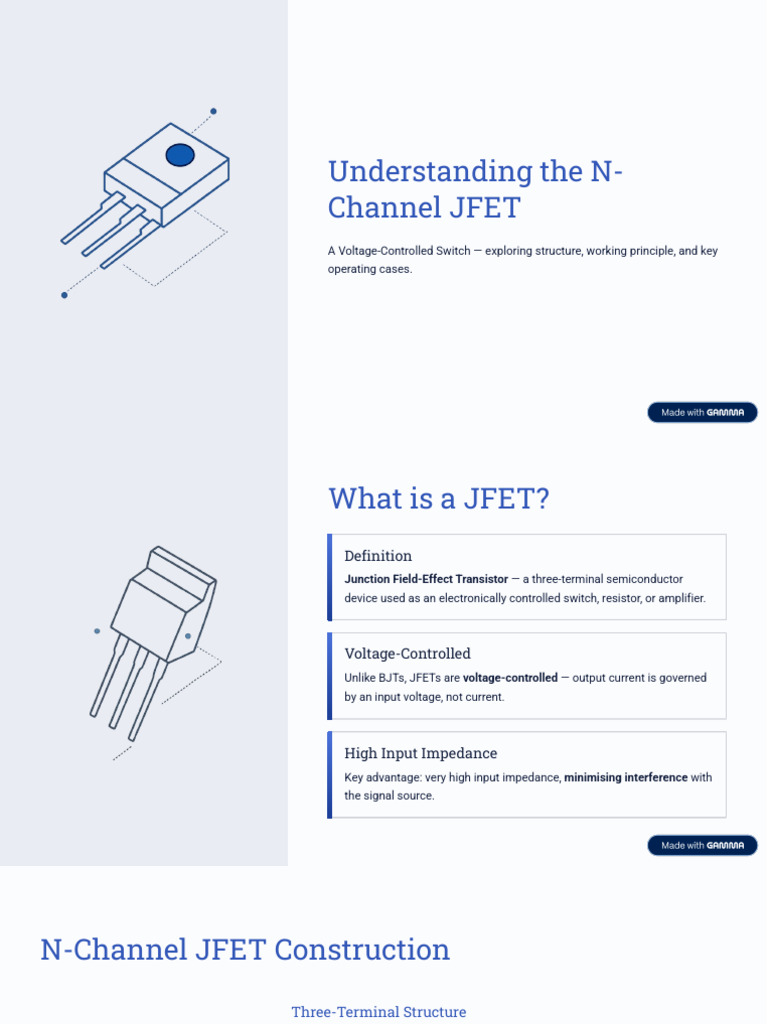 Understanding the N Channel JFET | PDF | Field Effect Transistor | P–N ...
