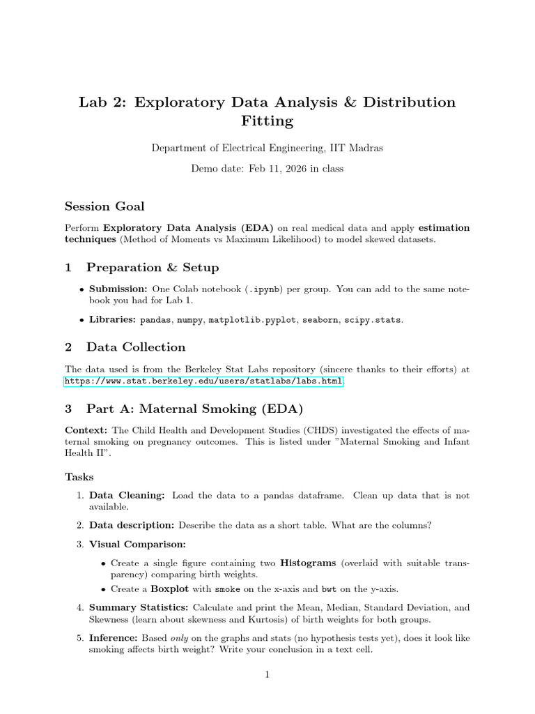 Lab2 ps | PDF | Statistics | Data Analysis