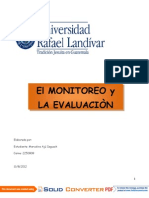 Tema Monitoreo y Evaluacion Tercera y Cuarta Semanas