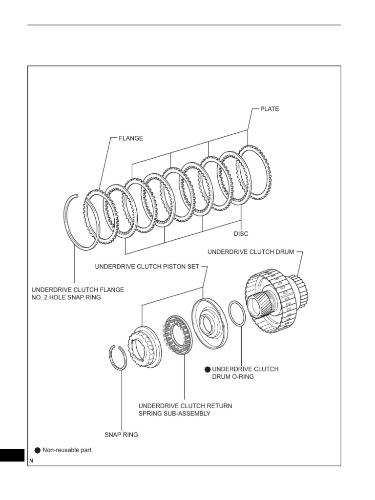 264 U151E Automatic Transaxle - Underdrive Clutch | PDF | Clutch ...