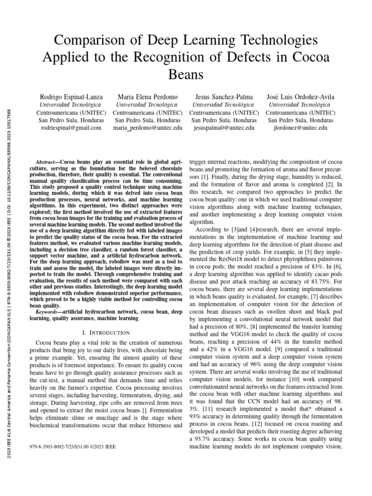 Comparison of Deep Learning Technologies Applied to the Recognition of ...