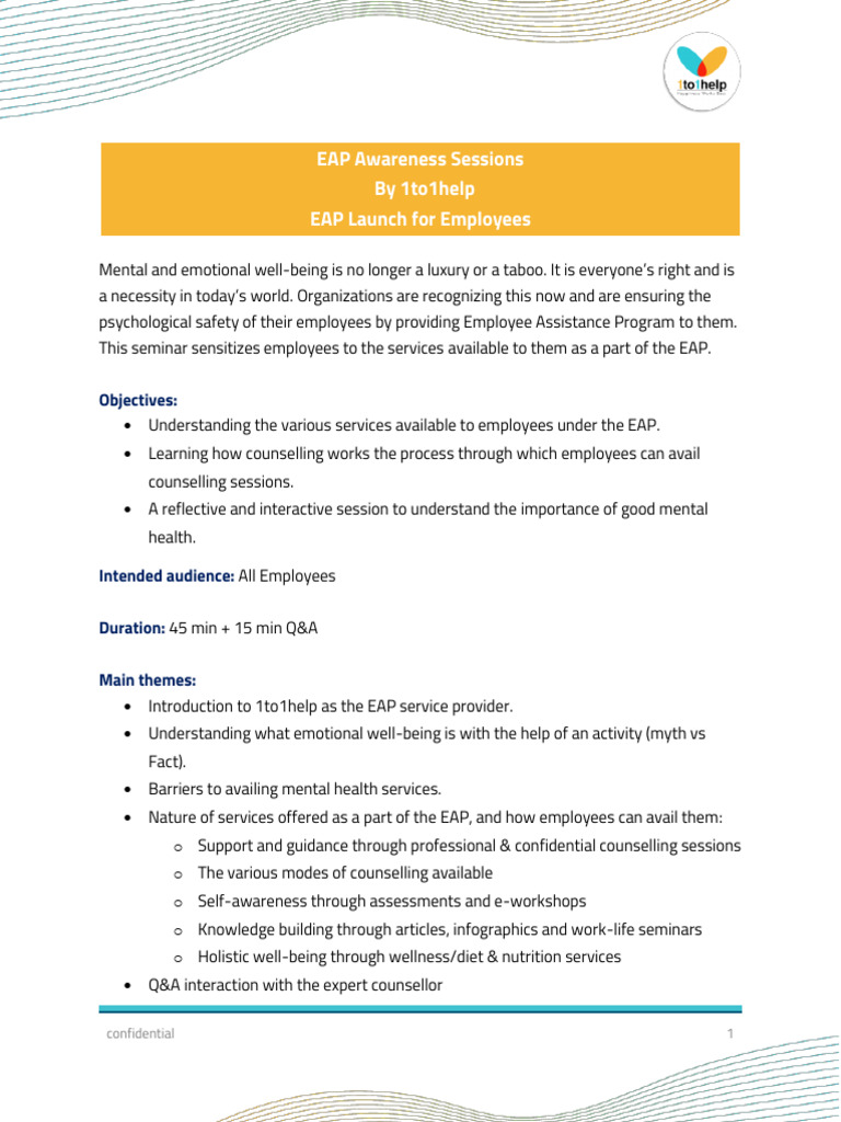 EAP for Employees_TalkBrief | PDF | Well Being | Psychological Concepts