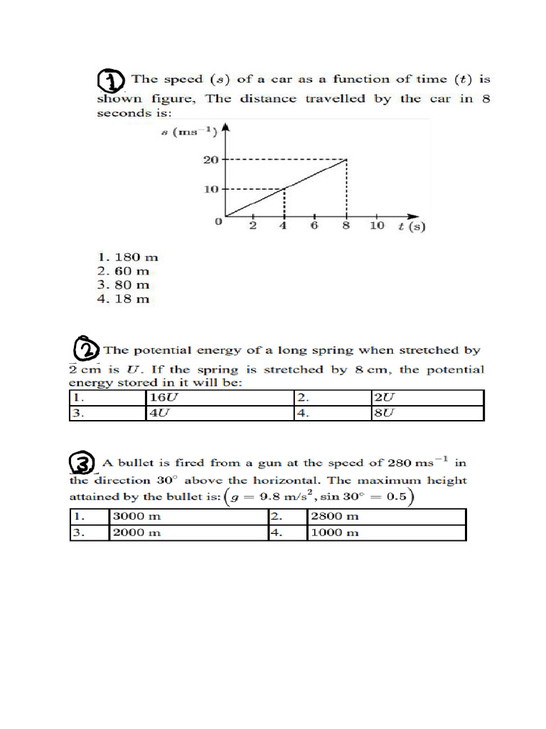 NEET Physics Mock Test 2 | PDF | Force | Mass