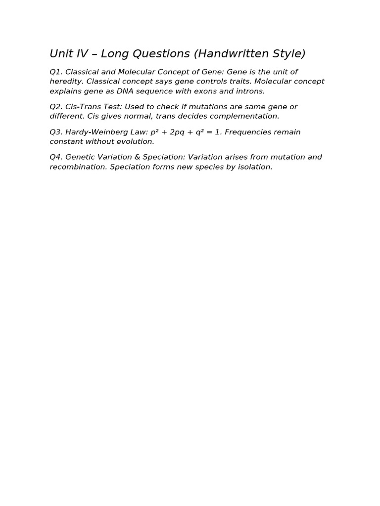 Unit4 Long Handwritten | PDF