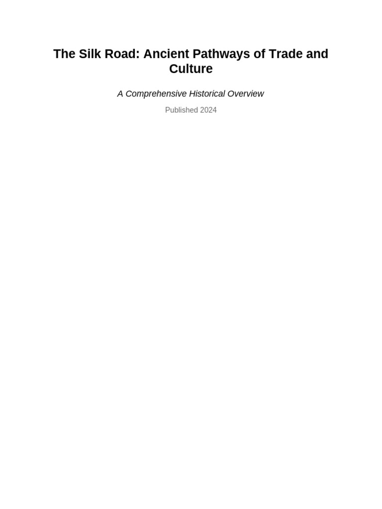 01 Silk Road History | PDF | Silk Road | Mongol Empire