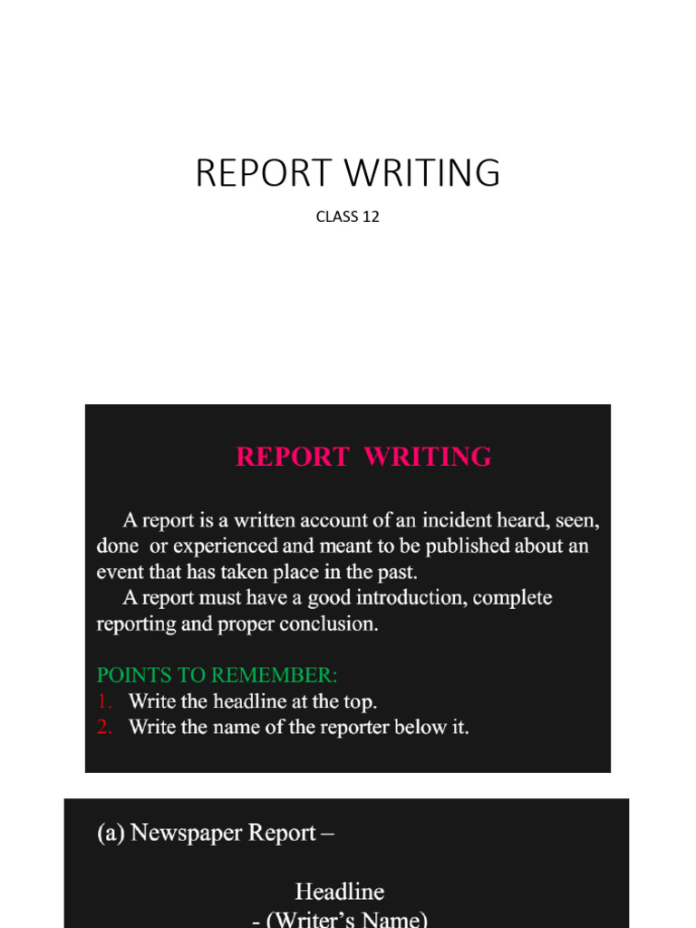 Report Writing | PDF