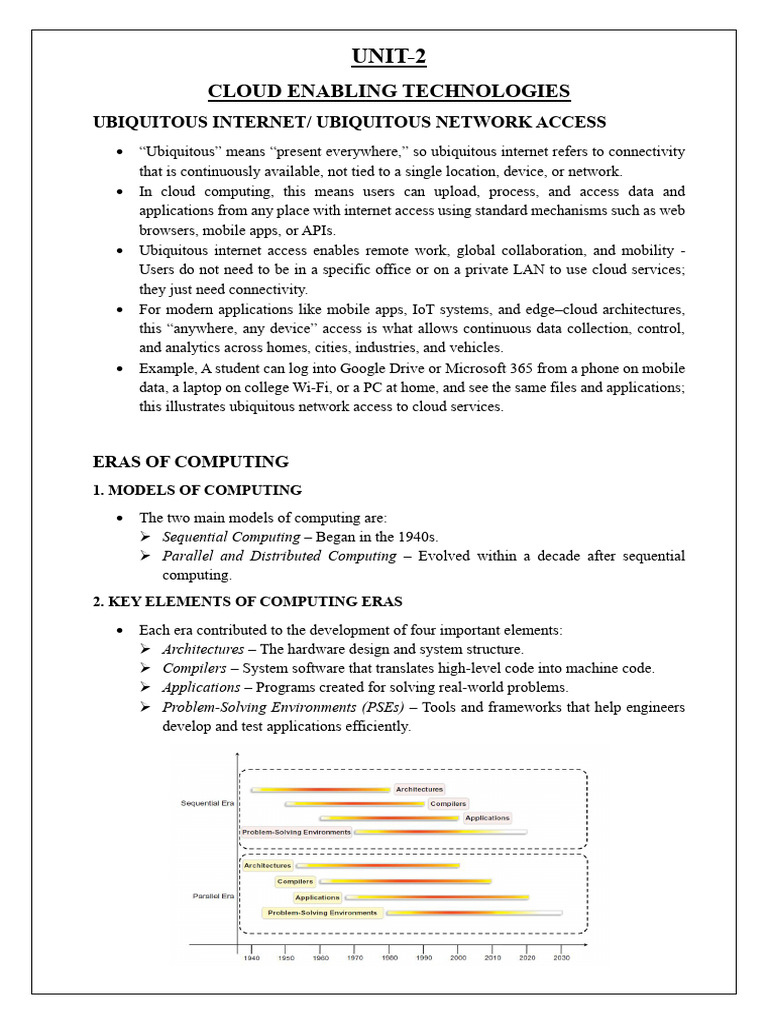 UNIT-2 Cloud Computing R23 | PDF | Parallel Computing | Web Service