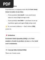 Understanding Economic Batch Quantity (EBQ) | PDF | Inventory ...