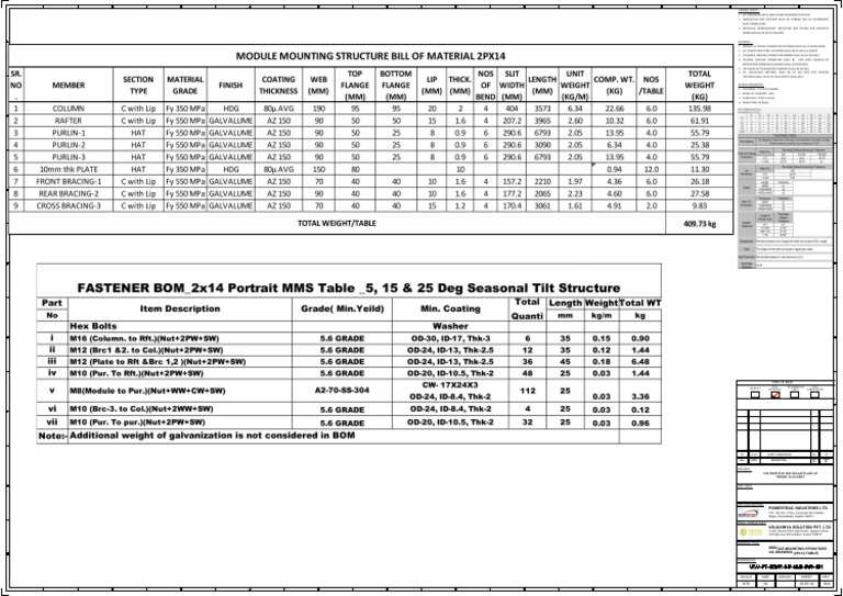 (47 Table) URJV PT DESAR IND MMS DWG 001 General Arrangement Drawing R3 ...