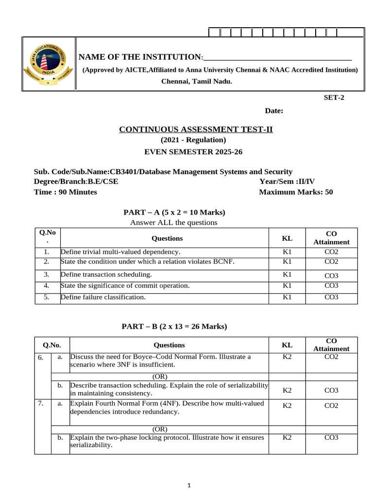 DBMSS set-3 | PDF | Data Management | Databases