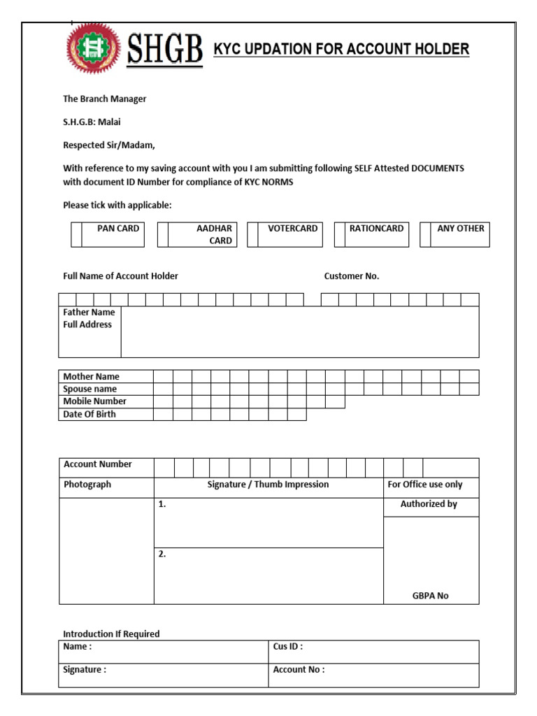 Kyc Form New | PDF