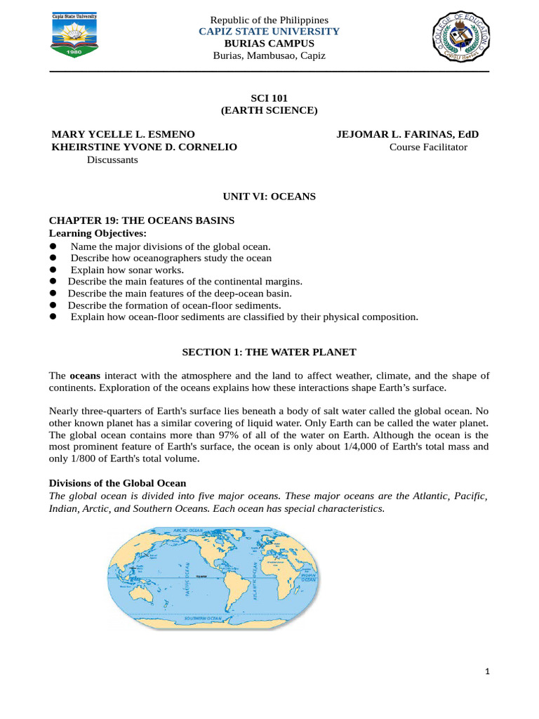 Unit 6- Ocean (Handouts) (1) | PDF