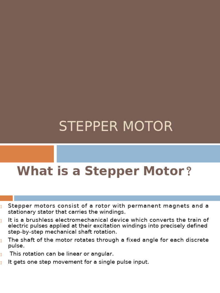 SM Unit 2 Stepper Motor | PDF | Electric Motor | Electrical Equipment