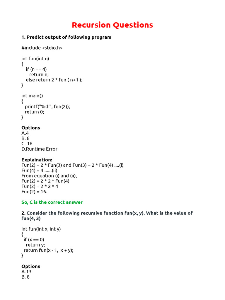 recursion part2 | PDF | String (Computer Science) | Computer Programming