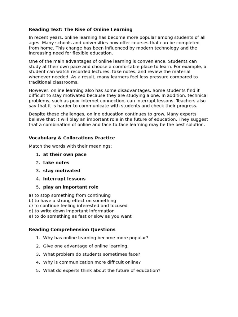 Reading Text (Ielts Type) | PDF | Educational Technology | Learning