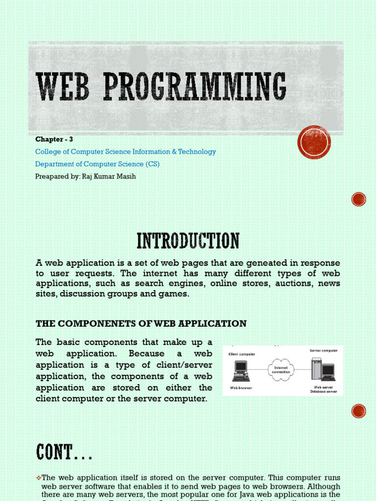Chapter - 3 Web Programming | PDF | World Wide Web | Internet & Web