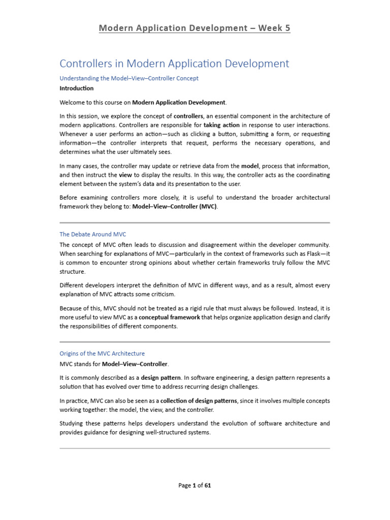 Modern Application Development Week 5 | PDF