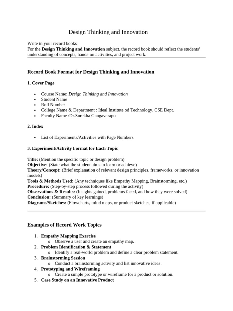 Design Thinking and Innovation | PDF | Smartwatch | Design Thinking