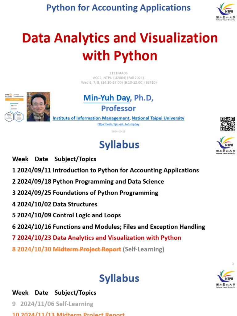 Data Analytics and Visualizationwith Python | PDF | Python (Programming ...