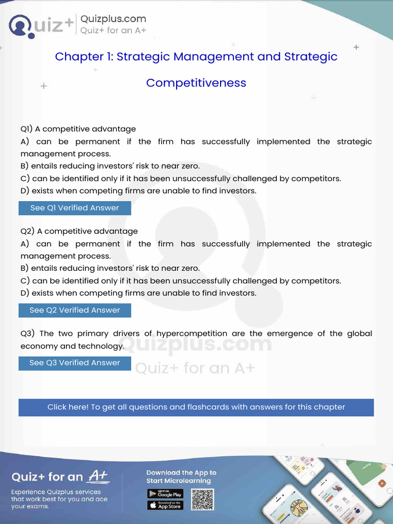A Competitive Advantage | PDF | Mergers And Acquisitions | Strategic ...