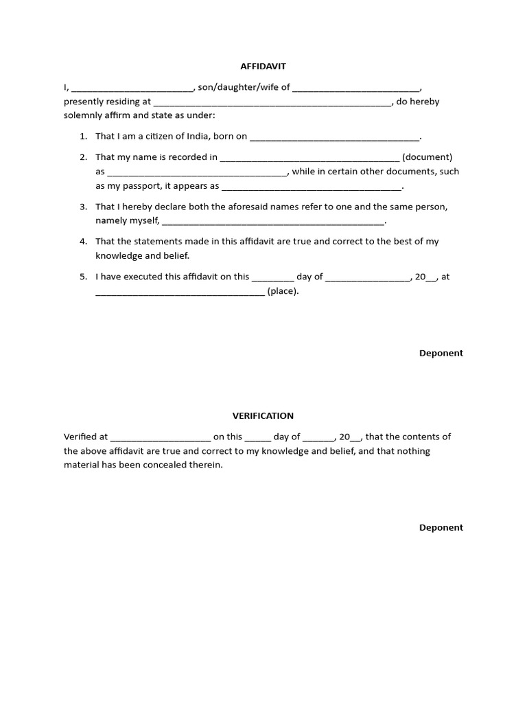 Same Name Mismatch Sample | PDF