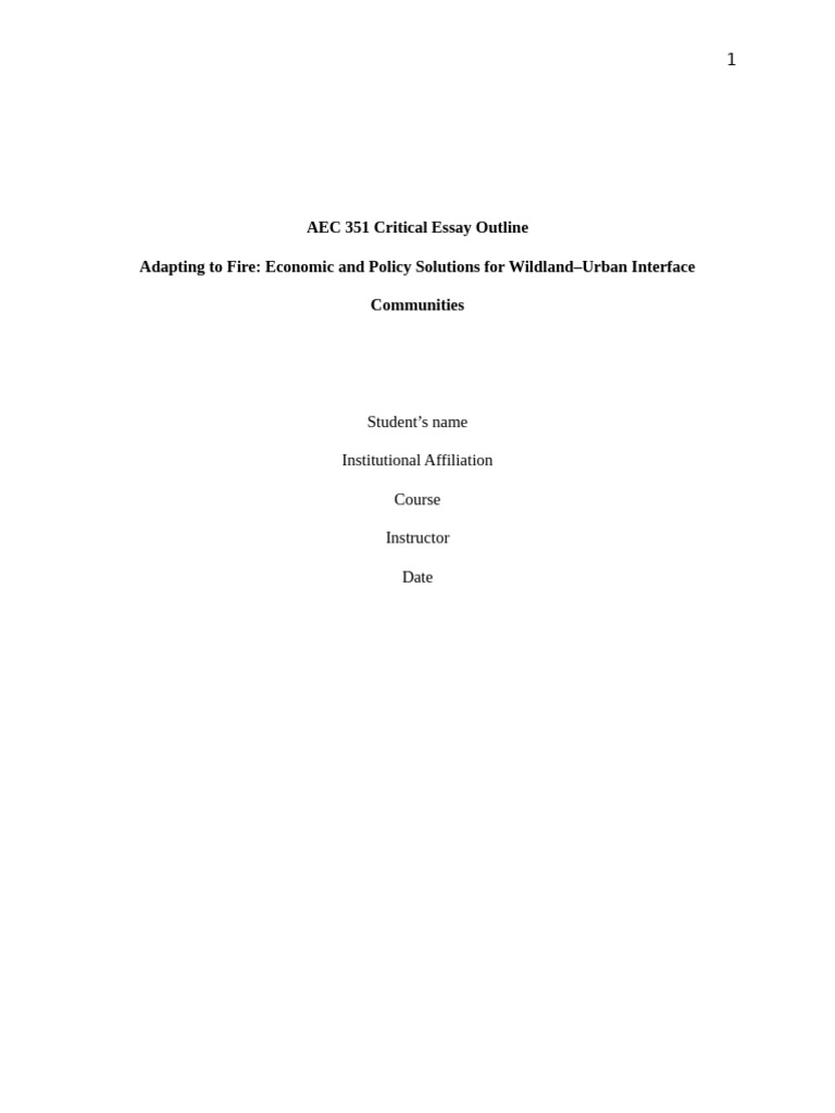 Wildland Urban Interface Fires | PDF | Wildfire | Natural Environment