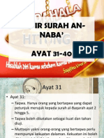 TAFSIR SURAH ANNABA’ AYAT 31-40